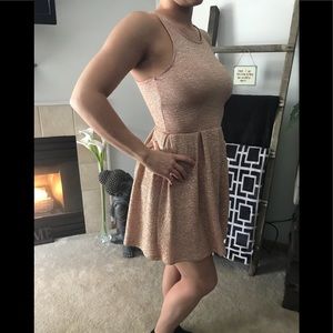 Gold, mini, sequined dress EUC.